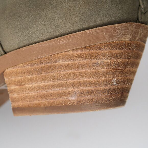 DV Dolce Vita Womens Dellia Booties‎ Size 7.5 Suede Leather Olive Green Braided - Picture 8 of 11